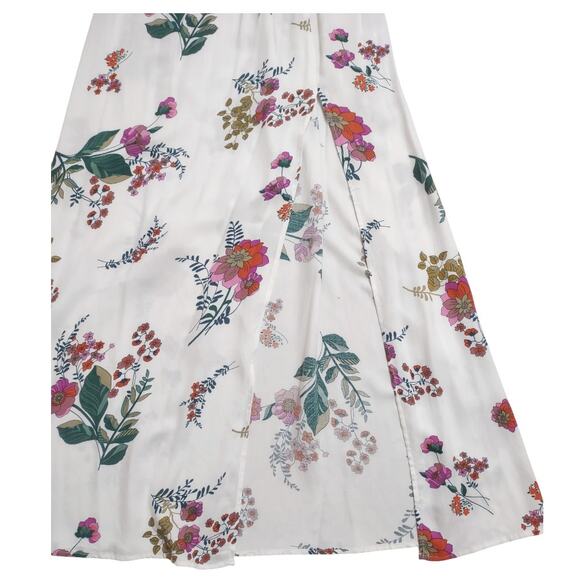 LOVESTITCH White Floral Maxi Dress Elastic Neck Waist Flowy Light Juniors Size S - Picture 12 of 15